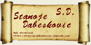 Stanoje Dabesković vizit kartica
